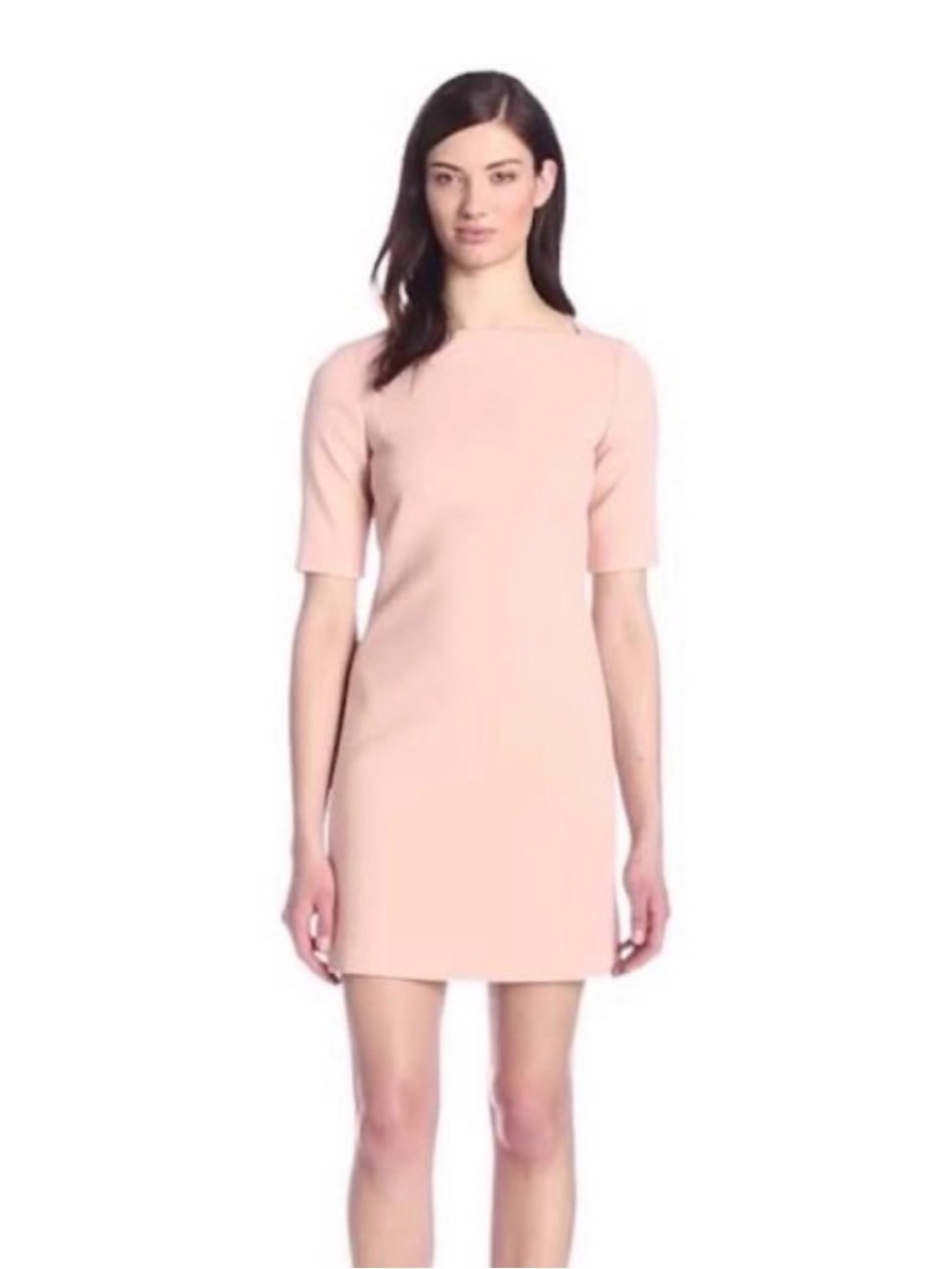 Theory Harkin Blush Pink Short Sleeve Shift Dress